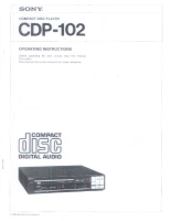 Sony CDP-102 - Owners Manual 